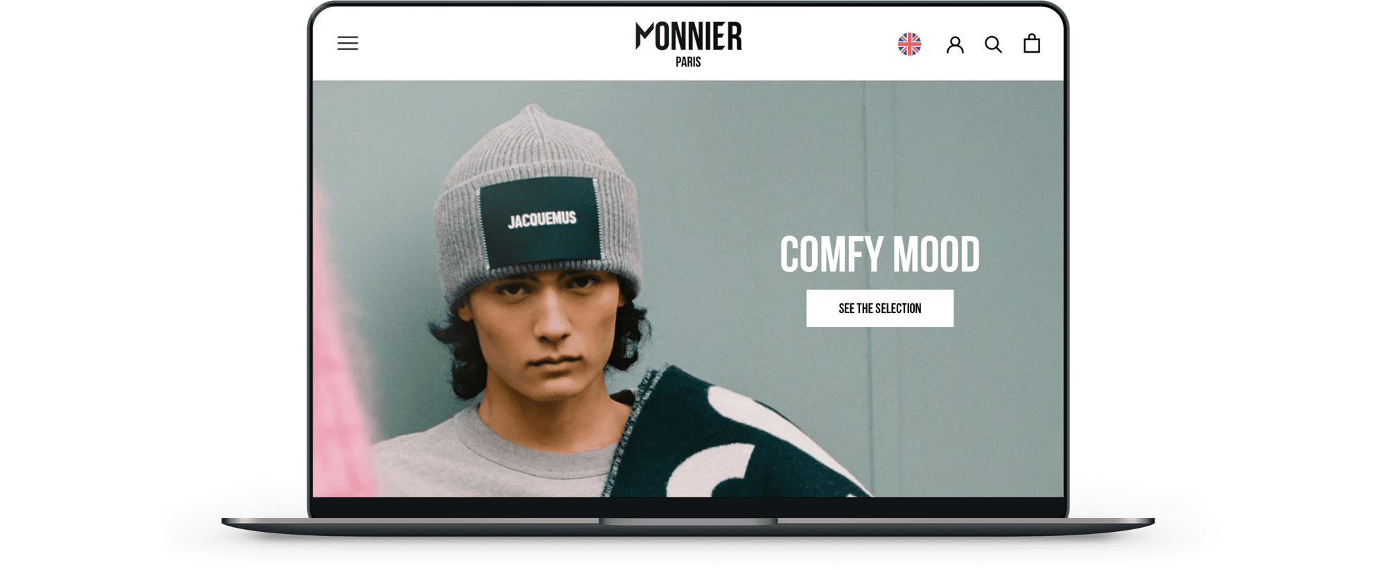 Monnier, Paris, Luxury International Fashion, UK Screenshot, Glopal Global Ecommerce