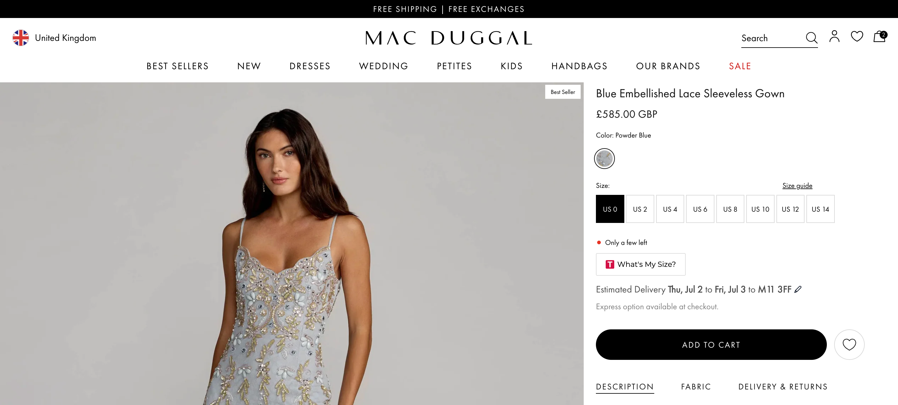 Mac Duggal United Kingdom store, English, 585 GBP