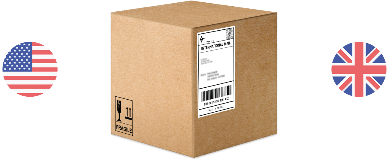 International shipping cost calculator from the US to United Kingdom